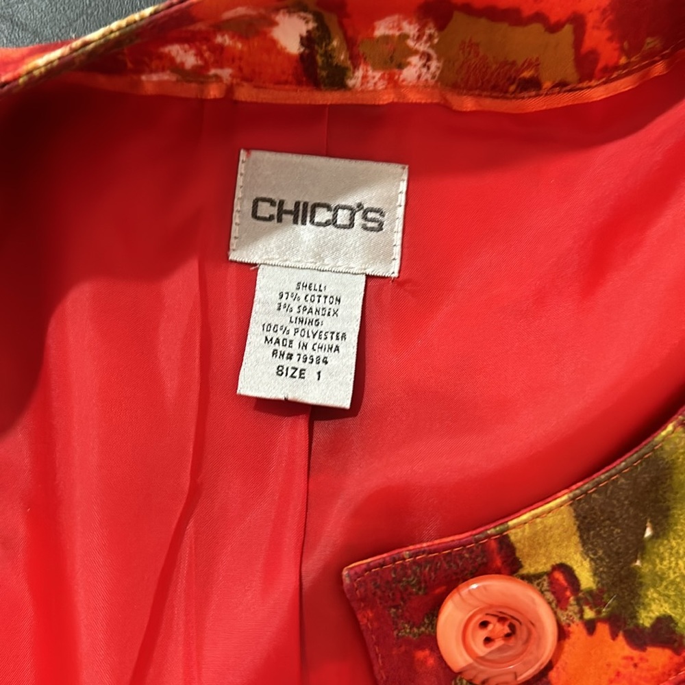 Chico’s Colorful Button-Front Jacket - Picture 11 of 13
